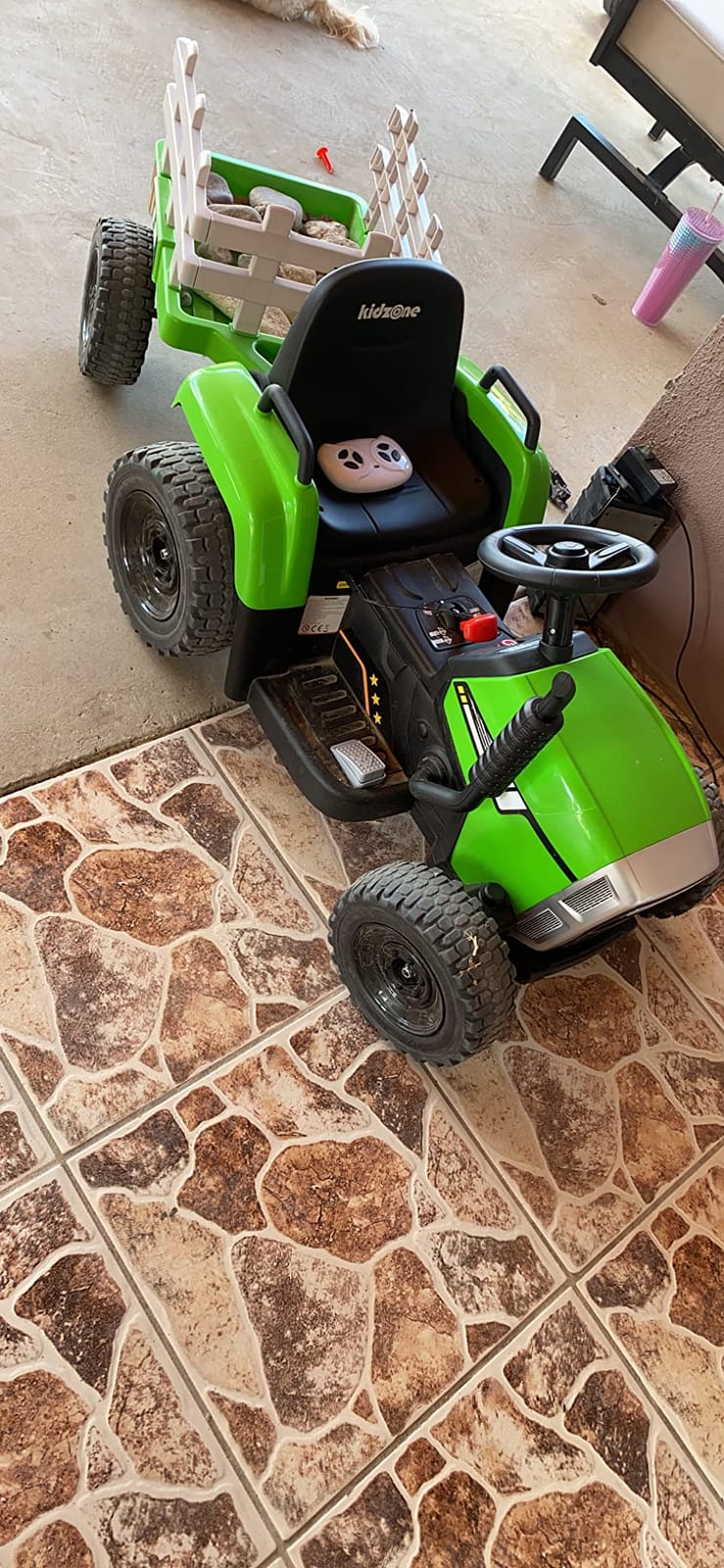 Kidzone 12V 7Ah Premium Electric Tractor Ride On Toy, Green customer photo 2