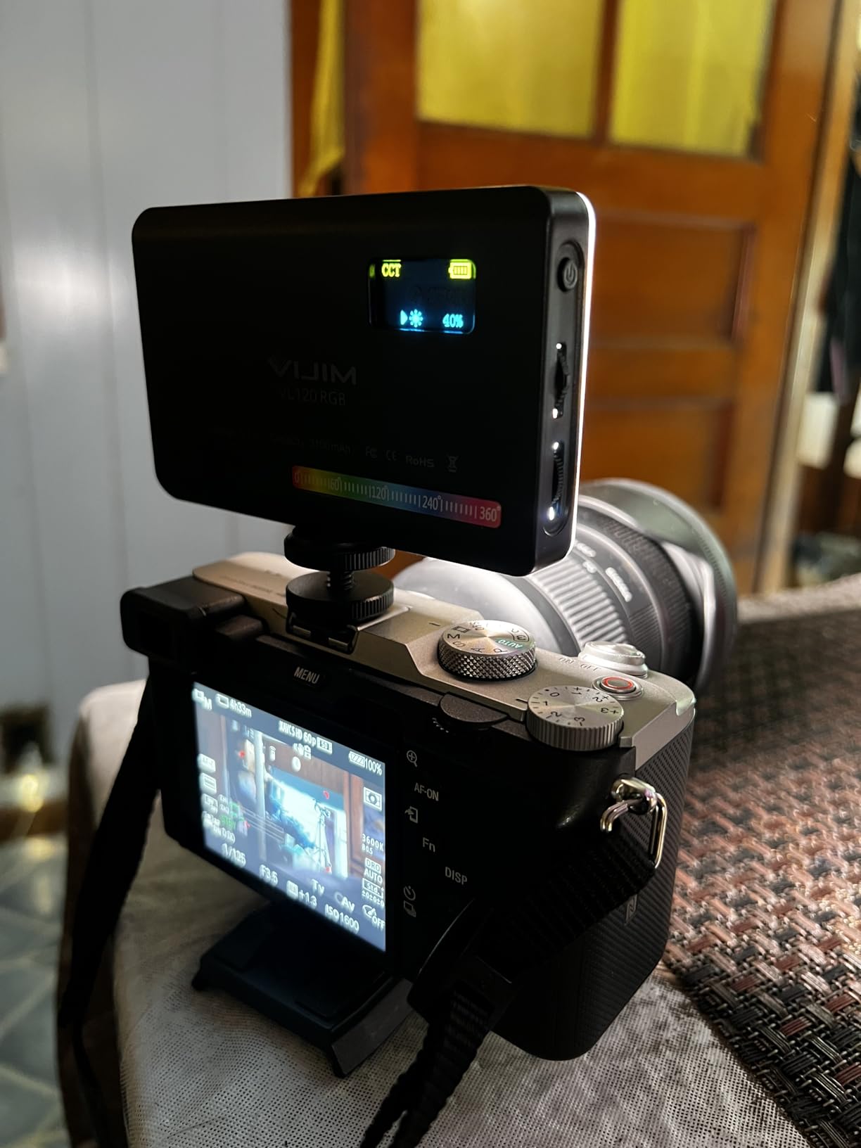 VIJIM VL120 RGB Video Light Portable LED Camera Light Panel 0-360Full Color customer photo 2
