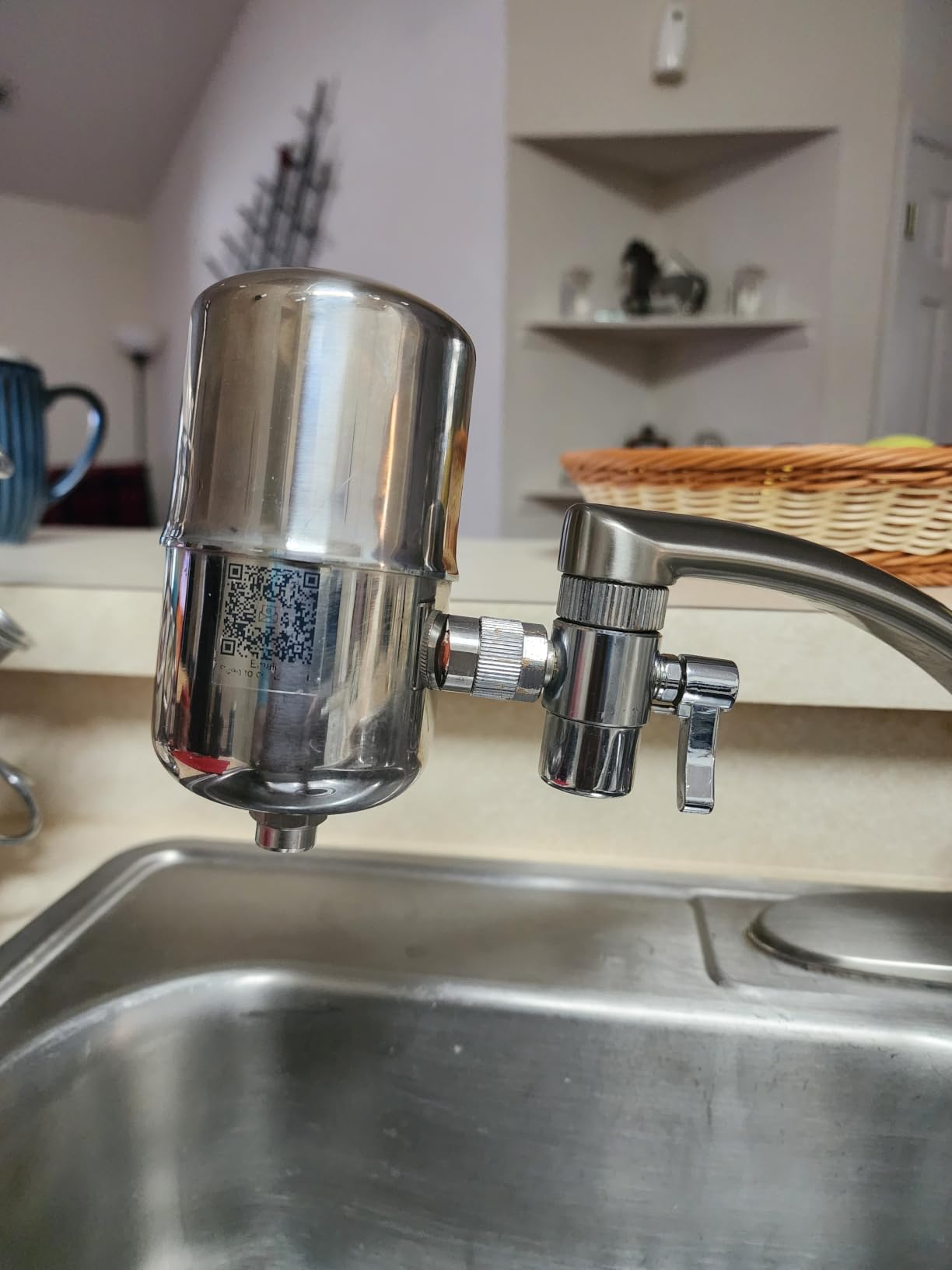 WINGSOL Stainless Steel Water Filter for Sink Faucet, NSF/ANSI 42&53, 360° Rotating Tap Purifier, Reduce Heavy Metals 99.6% Lead, Improve Taste, 250 Gallons Mineral pH+ Water, Reinforced Housing customer photo 1