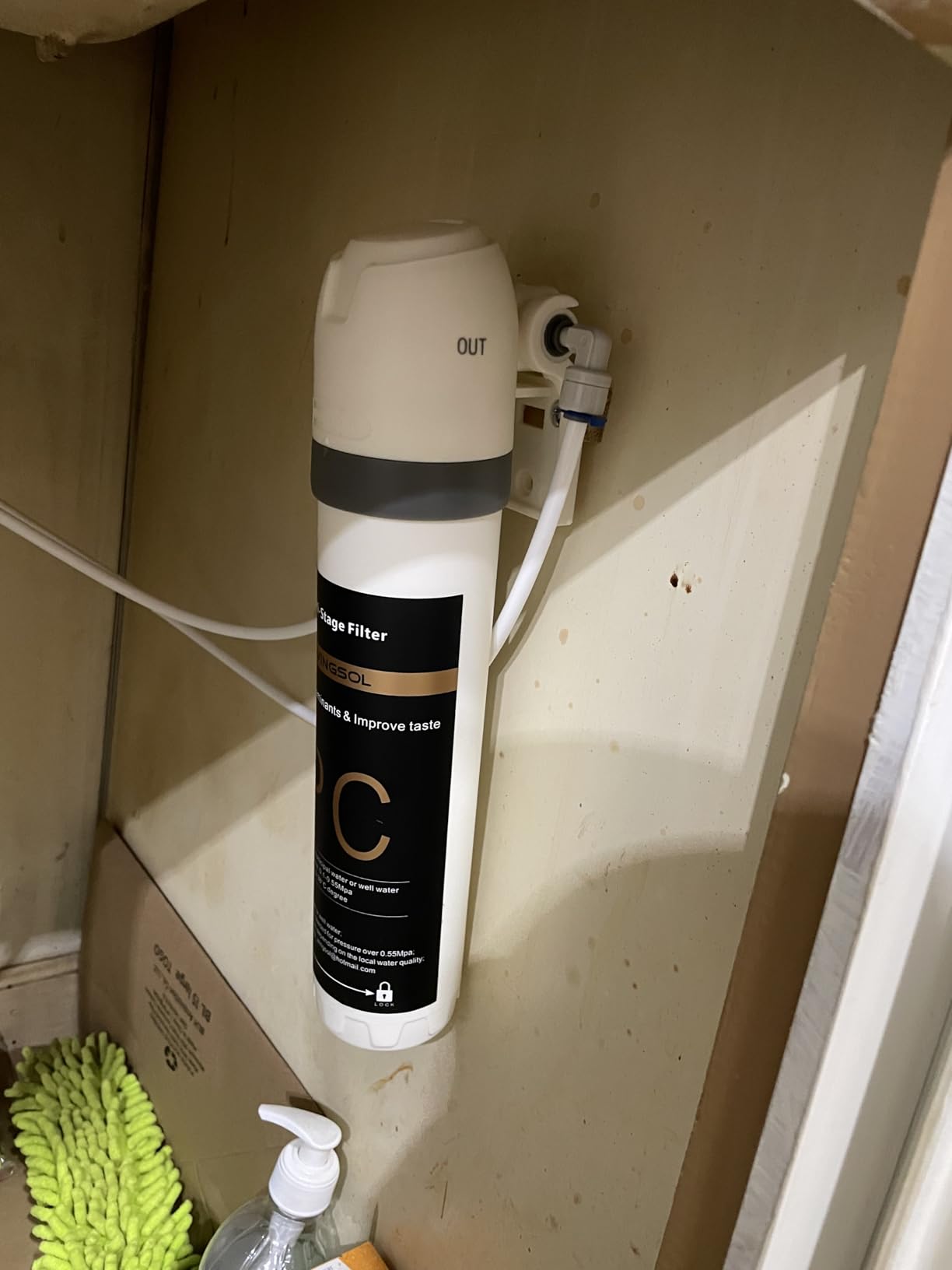 WINGSOL Under Sink Water Filter System with Chrome Faucet, NSF/ANSI 42&53 Anti-Clog Pleated Filter Quick Change EZ Install, Reduce PFAS/Lead/Chlorine/Sediment, 8K Gallons Long-Lasting Water Filter customer photo 2