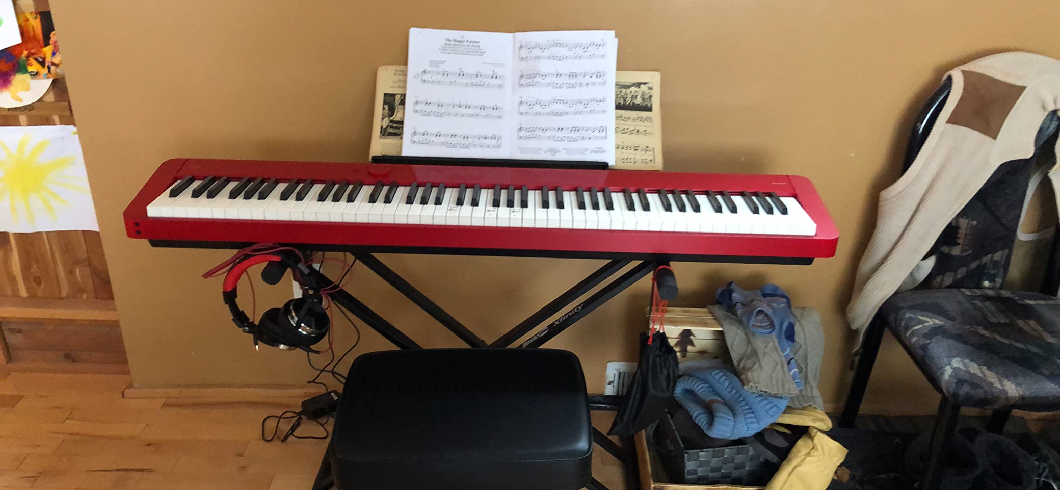 Casio Privia PX-S1100 – 88-Key Touch-Responsive Weighted Digital Piano | Ultra-Portable | Superior Sound | German Grand Tone, Bluetooth, Casio Music Space App | Gloss White Finish customer photo 1