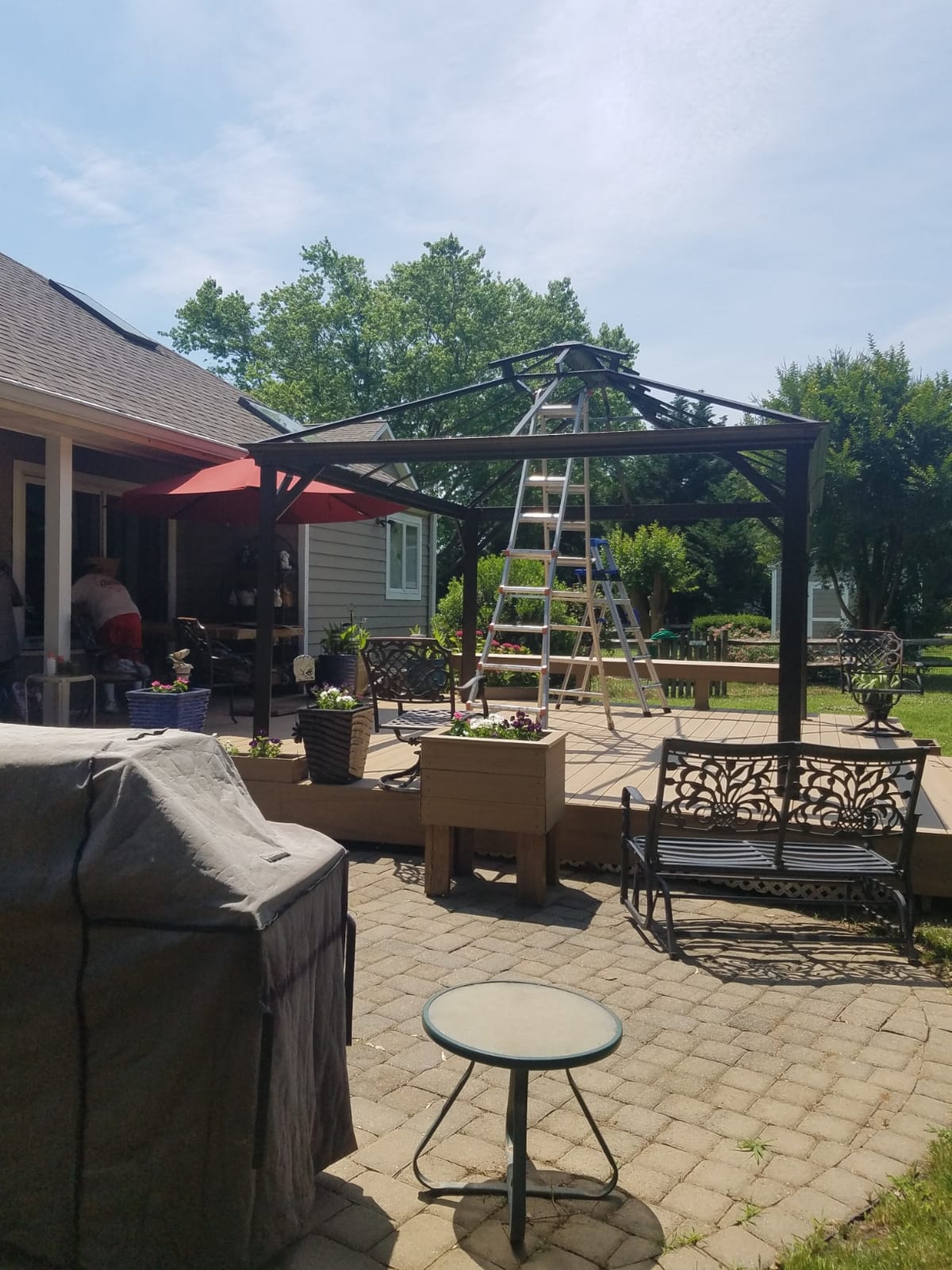 Kozyard Alexander 12' x 16' Hardtop Gazebo, Aluminum Frame customer photo 2