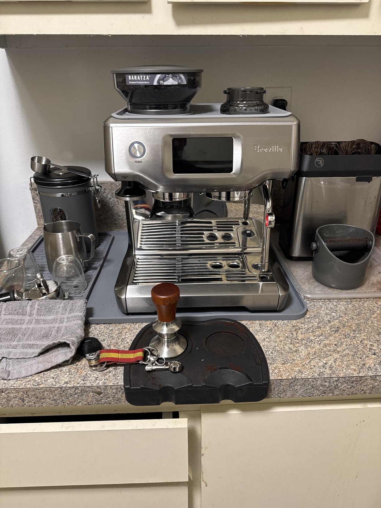 58mm Tamper For Espresso Machines Rosewood Self Leveling and Double Spring Loaded Design Calibrated Coffee Tamper With Gift Box customer photo 2