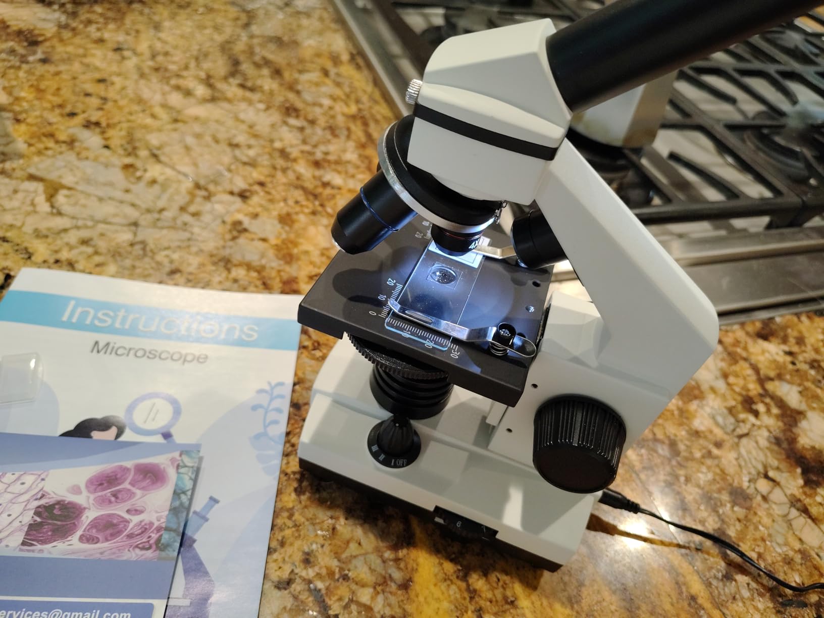 PalliPartners Compound Microscope for Adults & Students, White customer photo 1