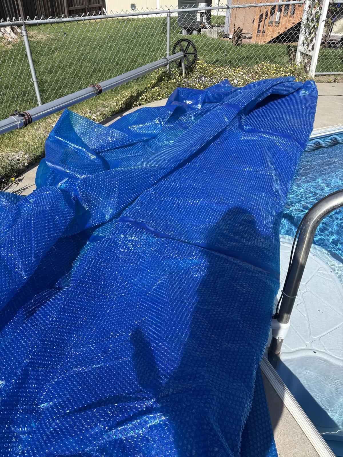 In The Swim 16' x 32' Standard Blue Rectangle Solar Pool Cover 8 Mil customer photo 1