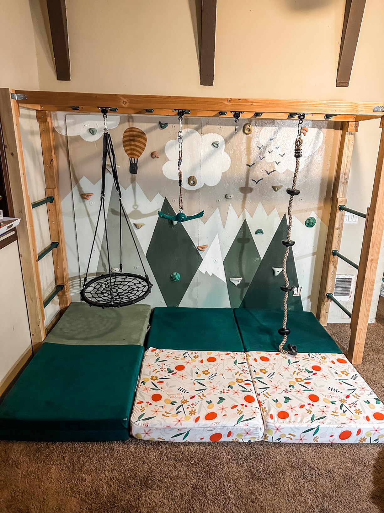 15 Set Metal Monkey Bars Ladder Rungs Set for Backyards Playground and Children Indoor and Outdoor Climbing Kit (21.5 Inch, Green) customer photo 1