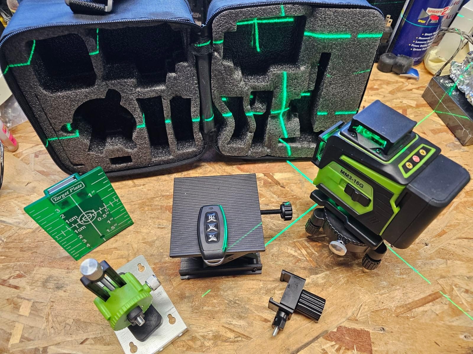 16 Line Laser Level 360 Self Leveling,4D 4x360° Green lazer Leveler Tool customer photo 1