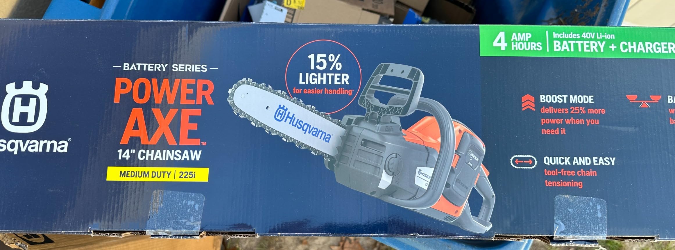 Husqvarna Power Axe 225i Battery Operated Chainsaw, Outdoor Tools customer photo 1