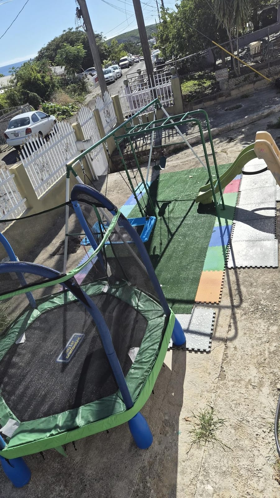 Hapfan Swing Sets for Backyard with Monkey Bars,5 in 1 Playground Set customer photo 1