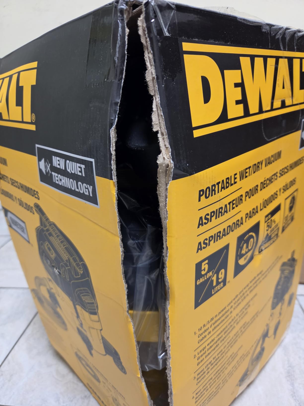 DEWALT STEALTHSONIC 5 Gallon Ultra Quiet Wet Dry Shop Vac DXV05P-QT customer photo 1