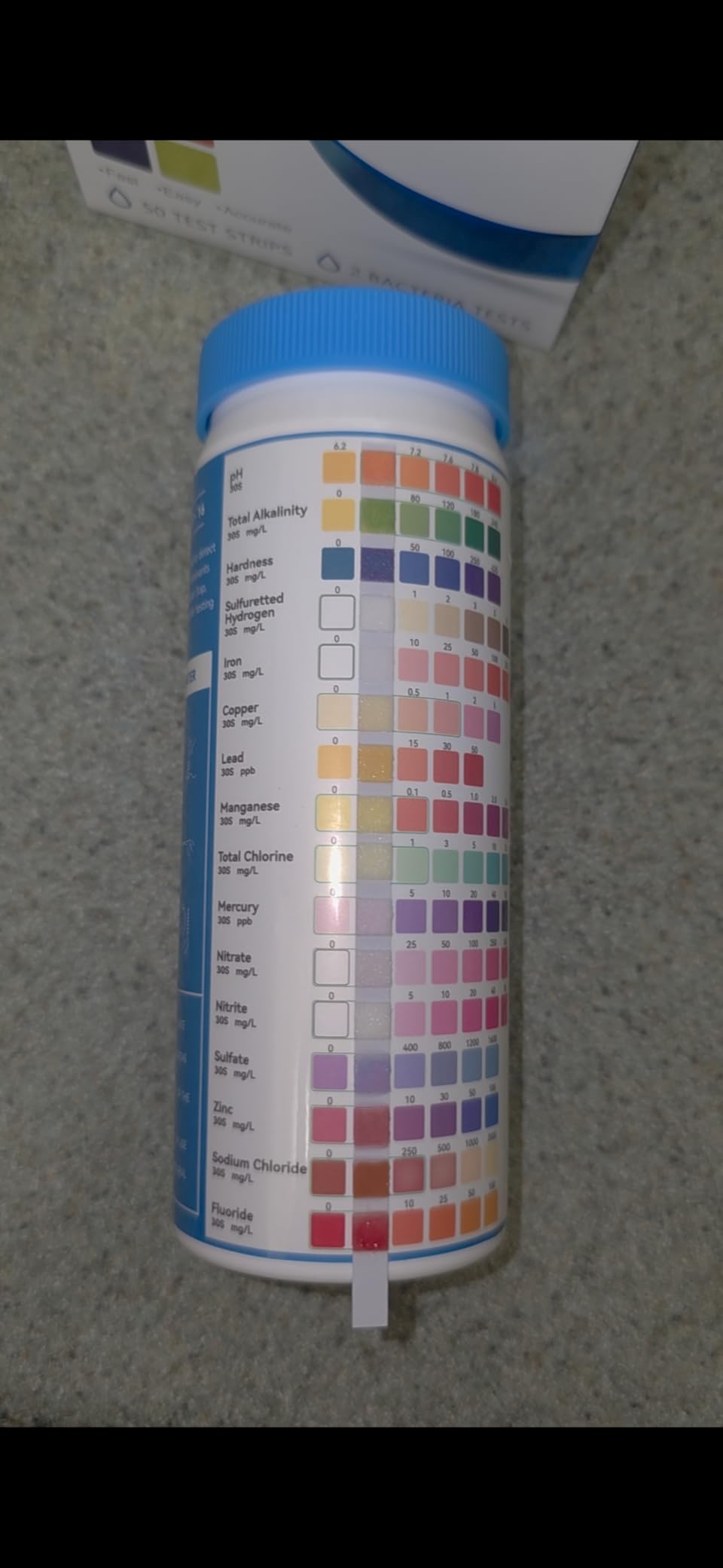 AAwipes Drinking Water Test Strips 17 in 1 50 Strips + 2 Bacteria Tester Kits, Complete Water Testing Kits for Home, Well, Tap Water, City Water, Flood Water Testing Strips (K03-50) customer photo 2