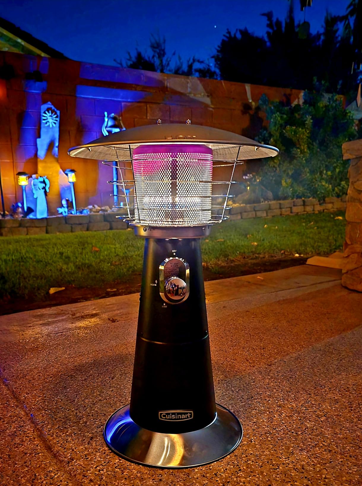 Cuisinart Portable Tabletop Patio Heater, 11,000 BTU Outdoor Propane Heater with Safety Tilt Switch and Adjustable Heat, Burner Screen Guard, 30 sq. Foot Heat Range, Red customer photo 1