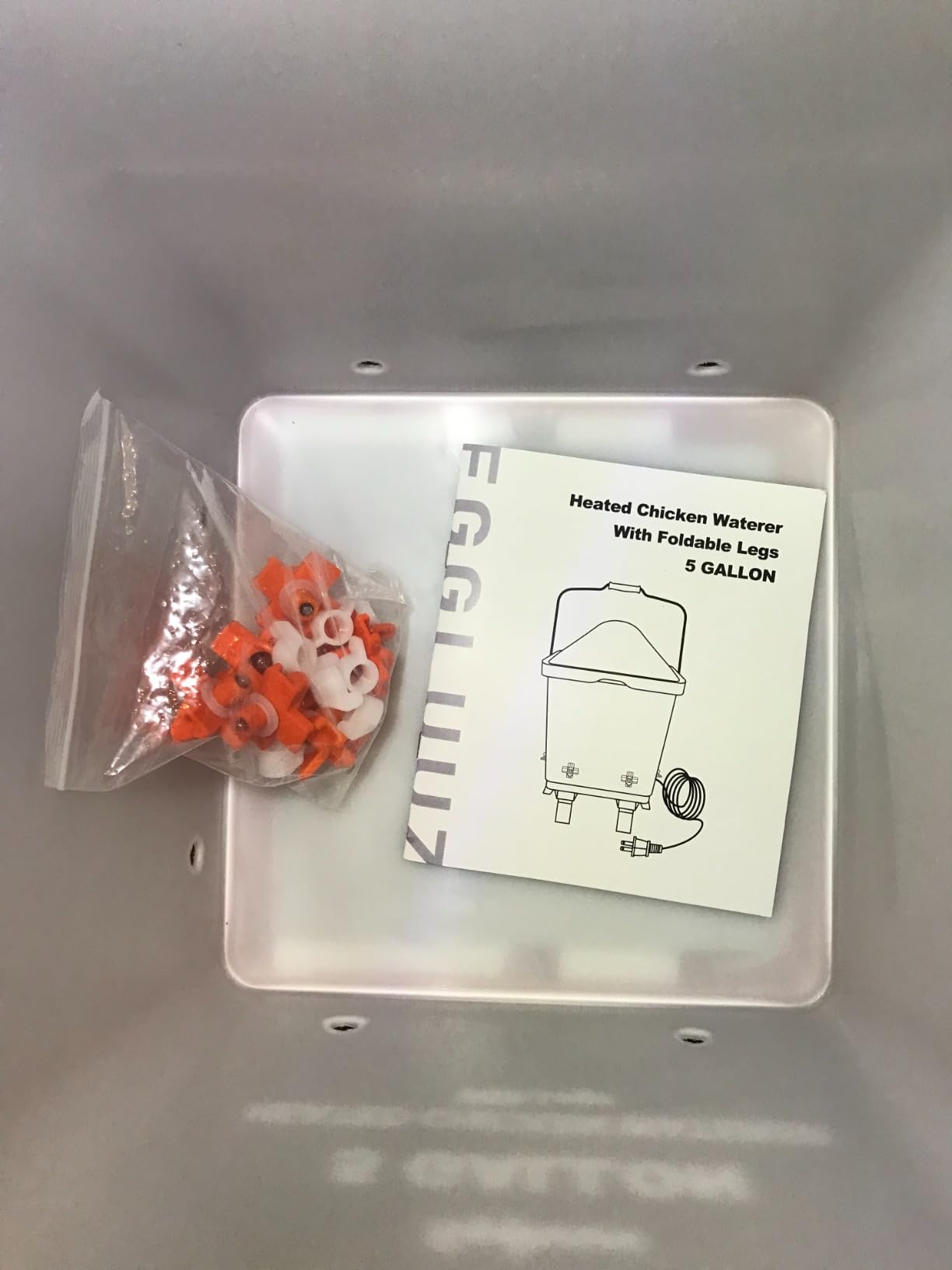 Eggluuz Heated Chicken Waterer 5 Gallon Thermostatically Controlled Poultry Water Heater with 8 Horizontal Nipples for Winter customer photo 2
