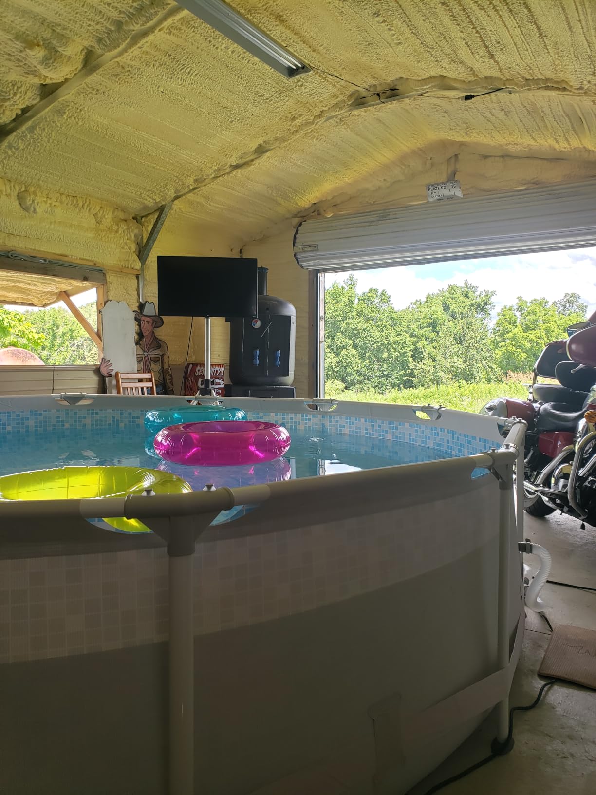 SLOOSH Round Above Ground Pool - 15ft x 42inch Outdoor Round Frame Above Ground Swimming Pool Set Kiddie Pool for Kids Adults with Filter Pump Ladder customer photo 1