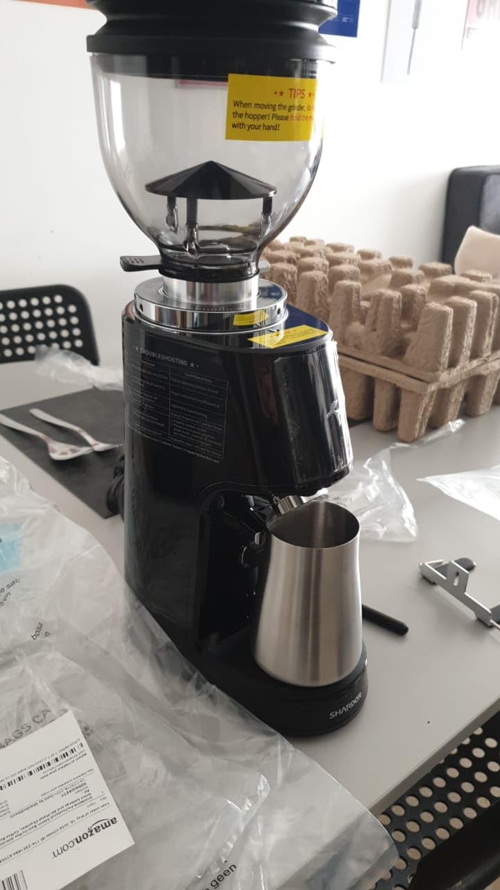SHARDOR 64mm Flat Burr Coffee Grinder, 100 Settings, Anti-Static, Black customer photo 2