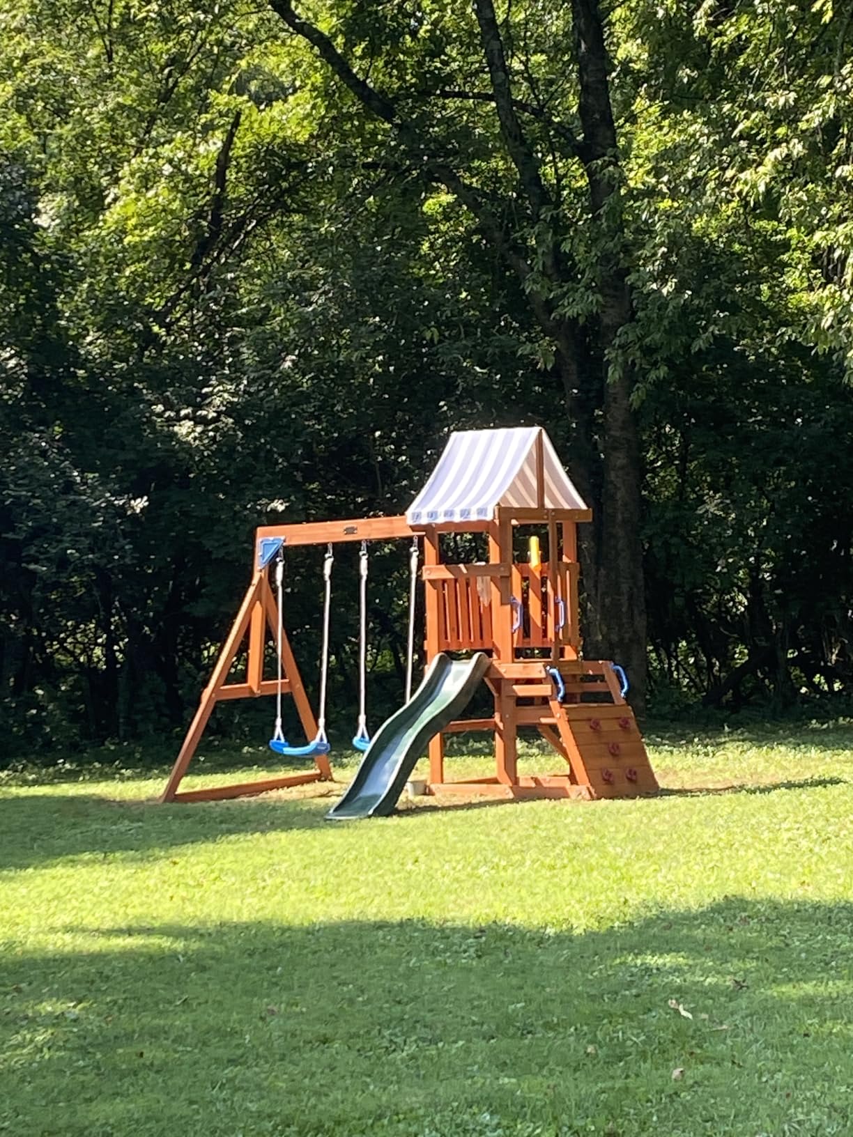 ROBUD Swing Sets for Backyard, Wooden Swing Set customer photo 1