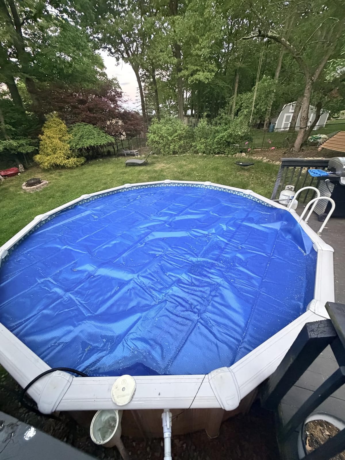 VINGLI 16Mil Solar Pool Cover, Blue 16'x32' Rectangular customer photo 1