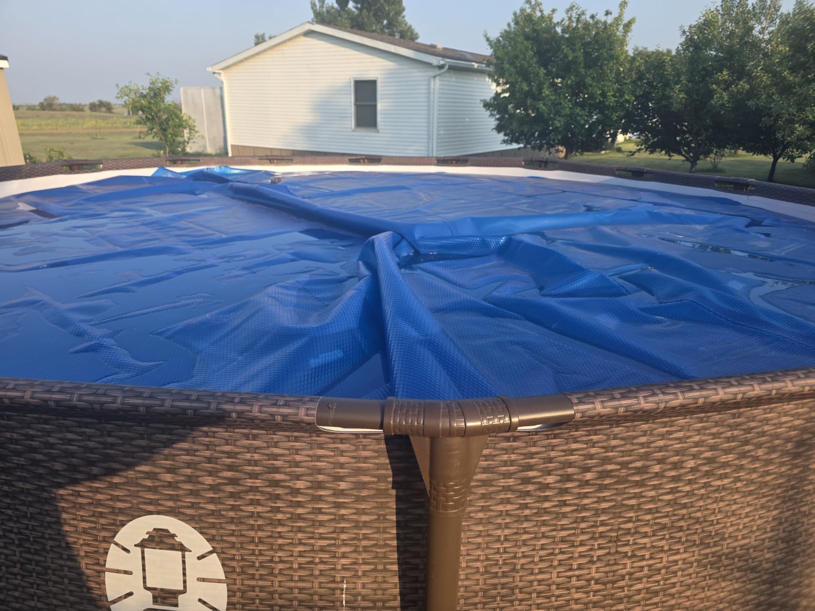 VINGLI 16Mil Solar Pool Cover, Blue 16'x32' Rectangular customer photo 2