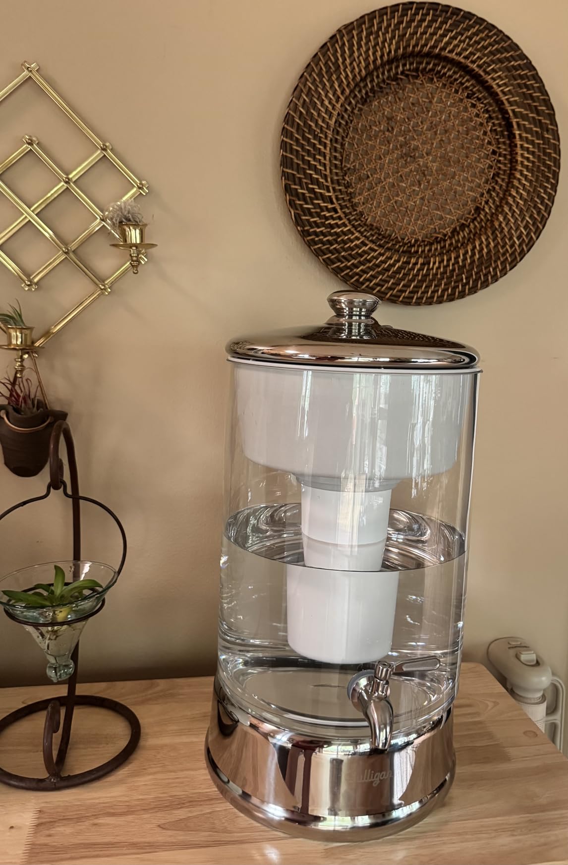Culligan with ZeroWater Technology 40-Cup Glass Water Filter Dispenser – Includes 5-Stage Advanced Water Filter, Certified to Reduce Lead, Total PFAS (Forever Chemicals), Fluoride, and Chlorine customer photo 1