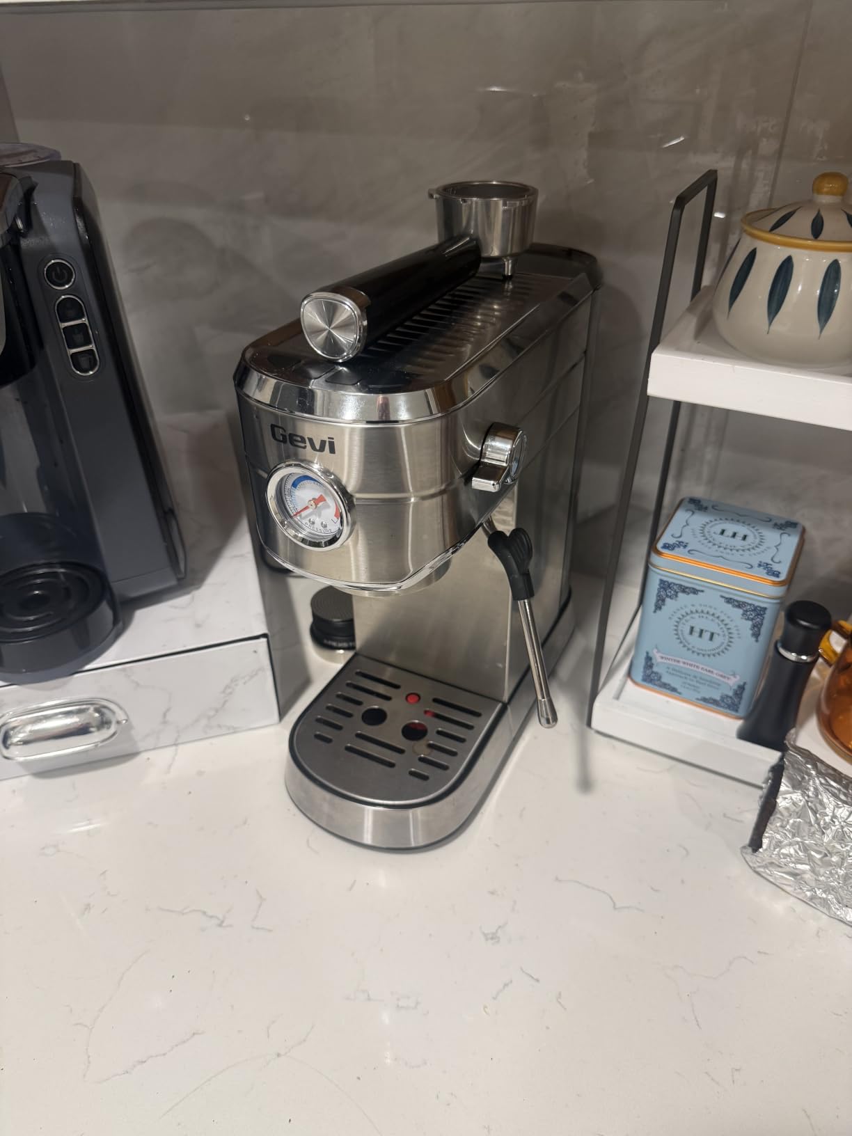 Gevi 20 Bar Compact Espresso Machine for Home,Latte、Cappuccino Coffee Maker customer photo 2
