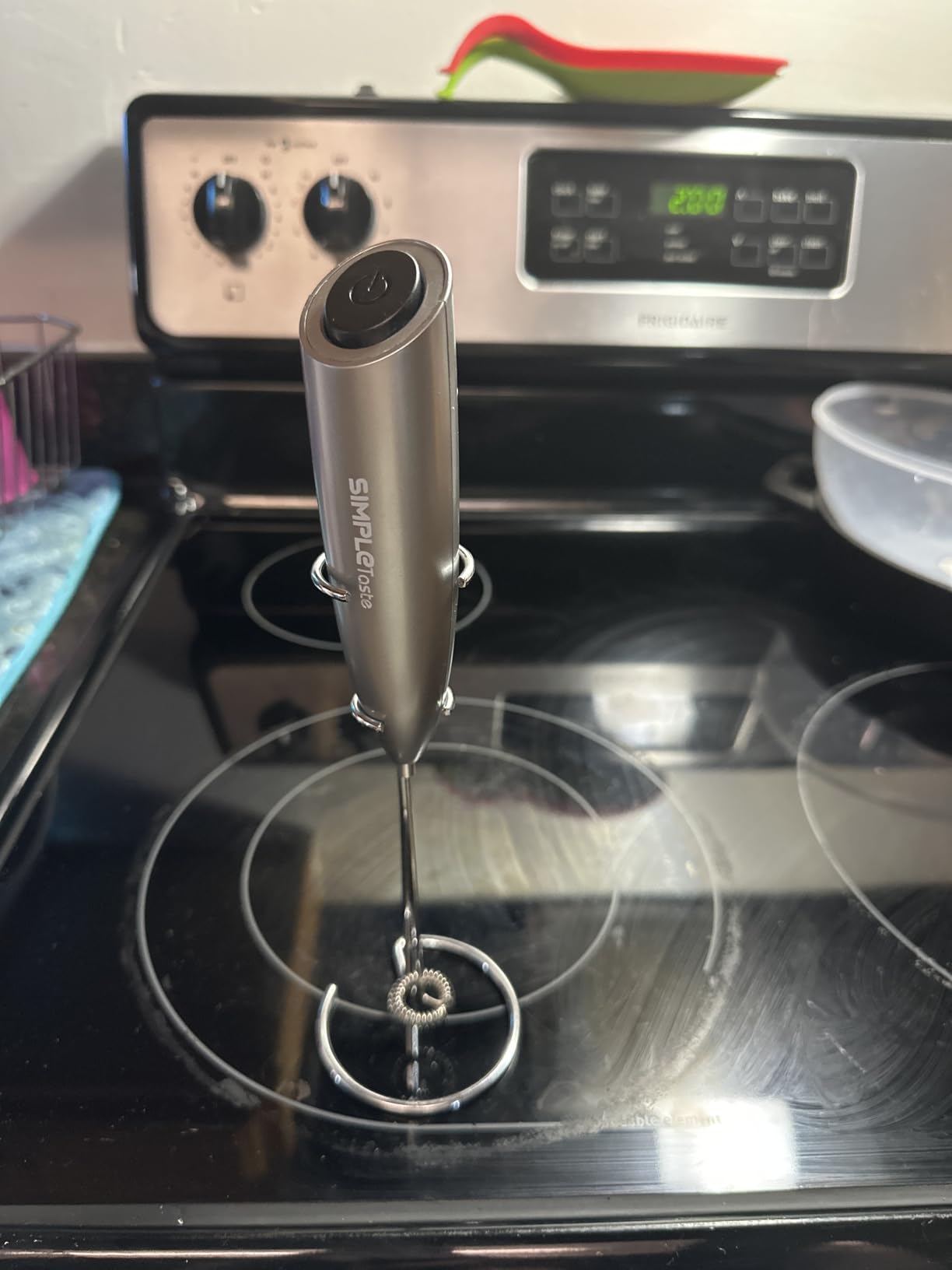 SIMPLETASTE Rechargeable Milk Frother Handheld Dual Coil Whisk Head Mixer customer photo 2