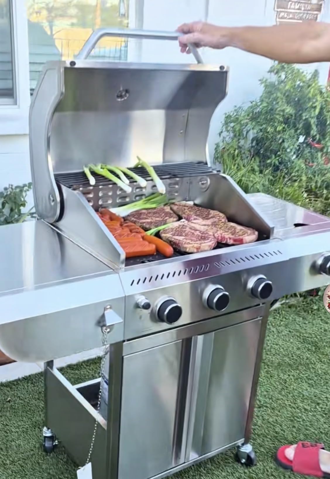 34,000 BTU 3-Burner Propane Gas Grill with Side Burner customer photo 1