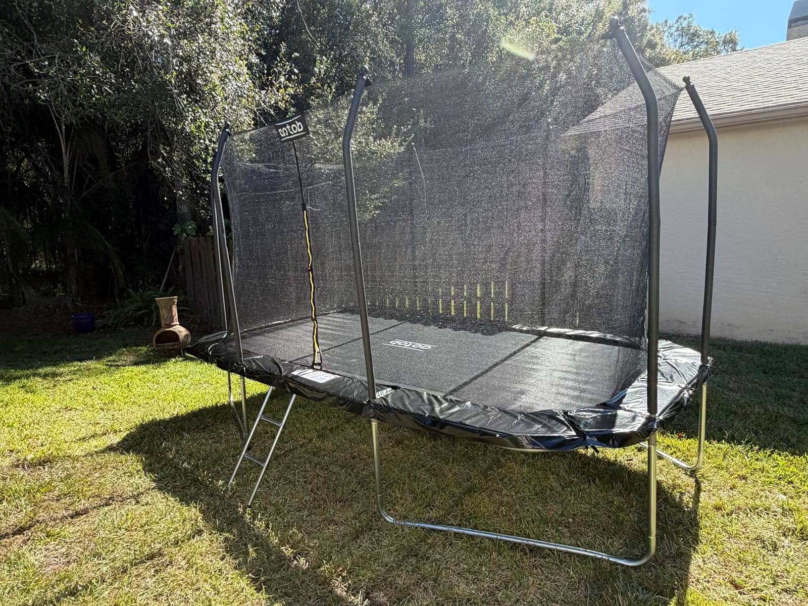 AOTOB 8×14 FT Rectangle Trampoline - Perfect Outdoor Trampoline for Kids - Gymnastics Style Tranpoline with Enclosure Net - Supports Up to 440 lbs(Black) customer photo 1