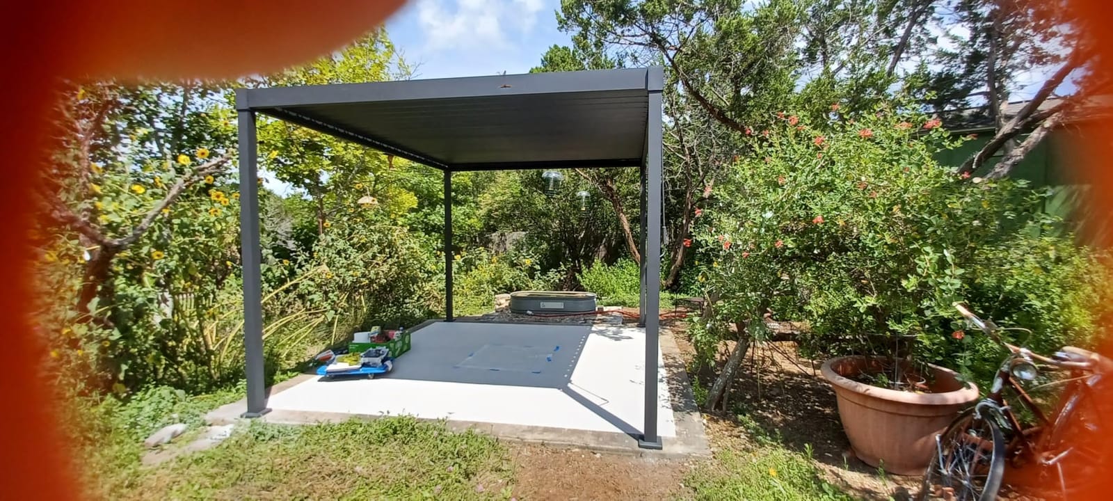 MIRADOR 80S 10'x20' Louvered Pergola with 10FT Shade Screen for Outdoor Deck Lawn Garden Backyard Patio Porch,Charcoal customer photo 1