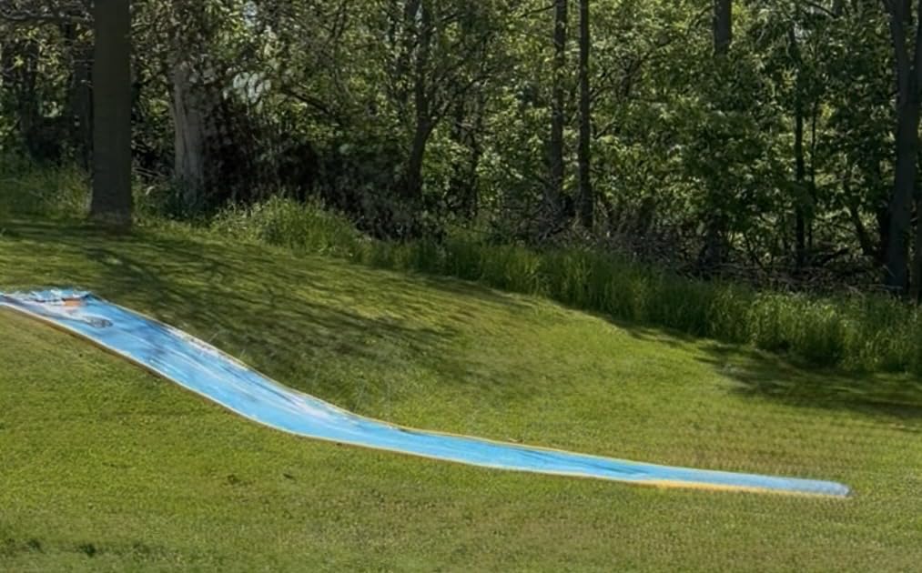 Spring Water Slip and Water Slide, 22ft *2 Lanes Slip Water Slides for Kids Backyards Ages 5-8 8-12 with Sprinkler and Inflatable Bodyboards, Summer Water Fun Toy for Outdoor Lawn Games Play customer photo 2