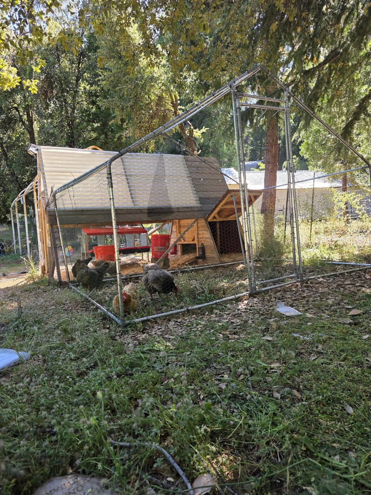 VEVOR Large Metal Chicken Coop, 9 x 25 x 6.6 ft, Walk-in Chicken Run House with Waterproof Cover & Sturdy Frame, Dome Roof Poultry Cage Duck Pen for Rabbit Hen Goose Outdoor Backyard Farm Use customer photo 2