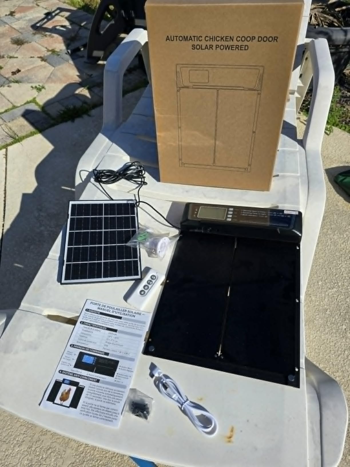 Large Size Automatic Chicken Coop Door Solar Powered - Timer/Light Sensor customer photo 1