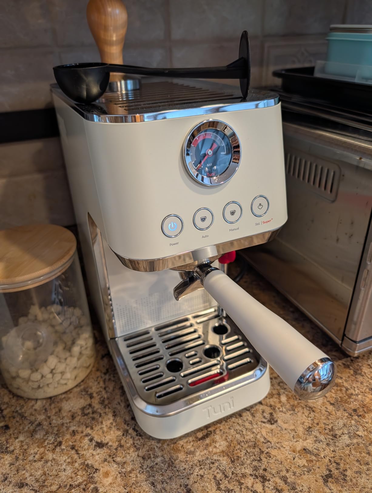 Tuni E2 Gen3 Dual Boiler Espresso Machine with Super+ Steam Power, Ivory customer photo 1