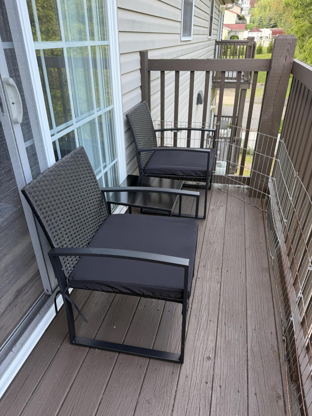 Murago Outdoor 3-Piece Wicker Bistro Set, Patio Conversation Set customer photo 2