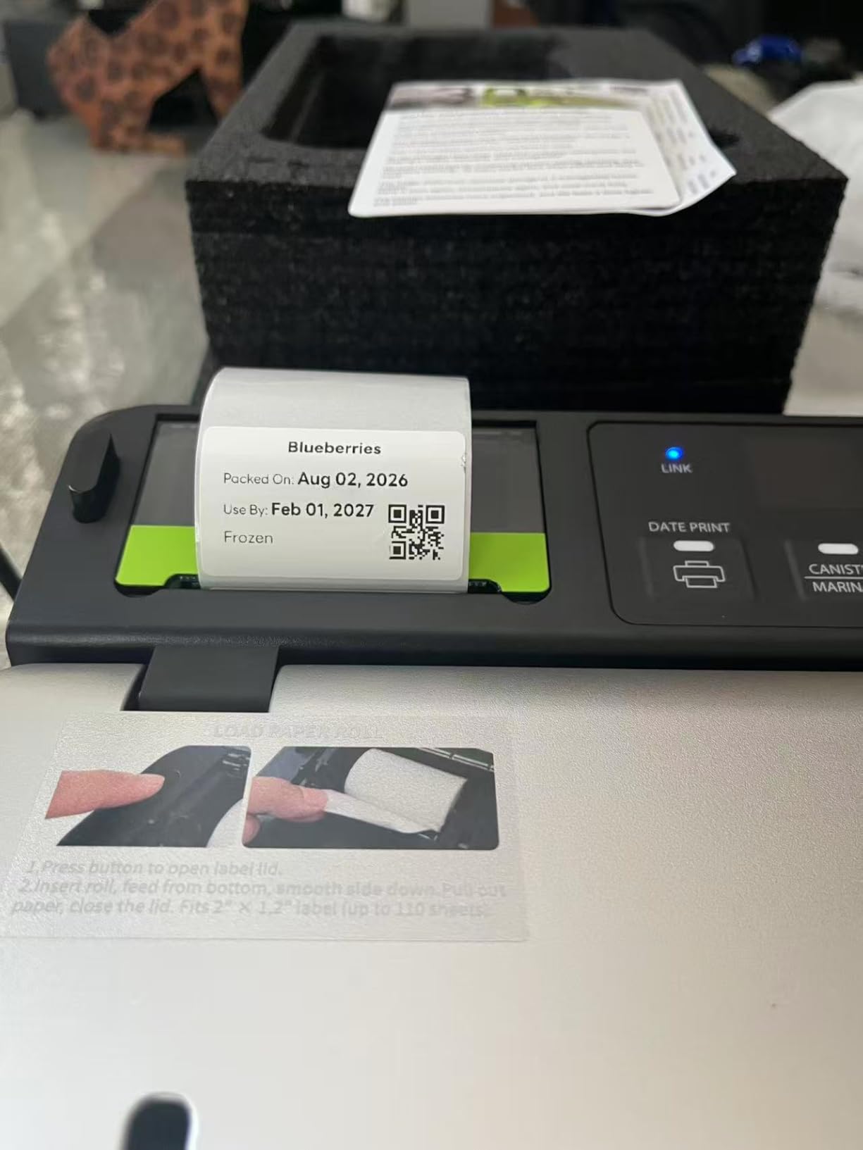 98kPa Smart Vacuum Sealer with FreshTrack Label Printing & Food Manager App customer photo 2