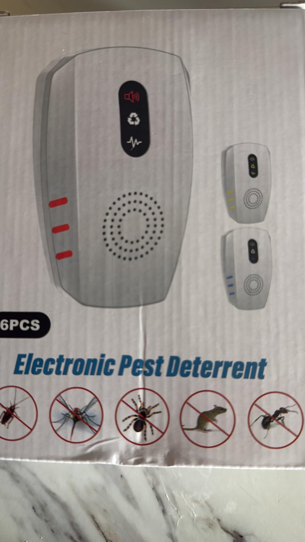 2026 Upgraded Ultrasonic Indoor Pest Repeller, 3-Mode Mouse Traps, 6 Pack customer photo 2