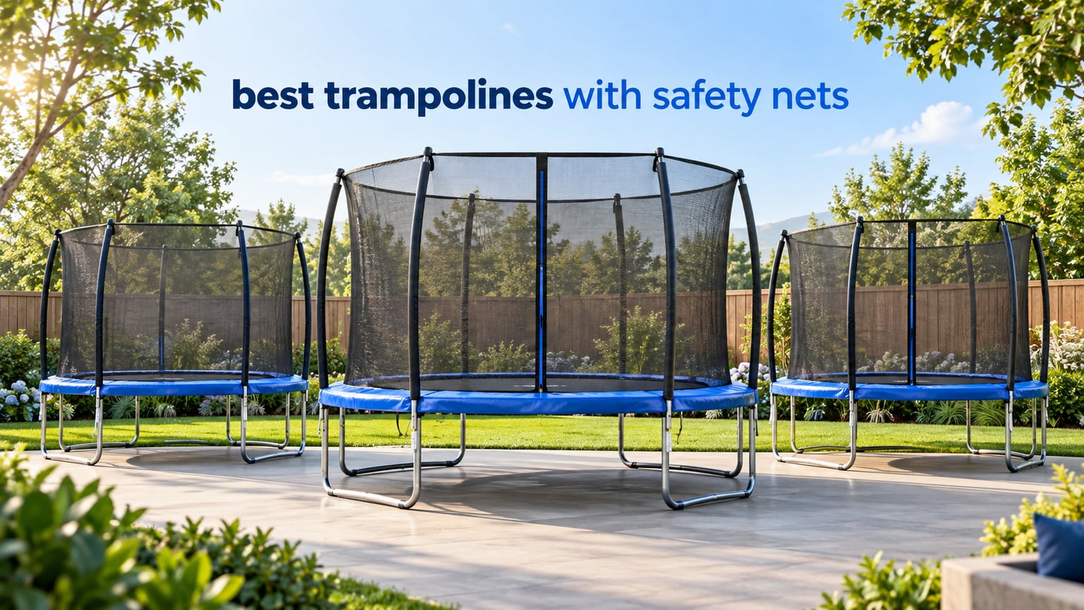 best trampolines with safety nets