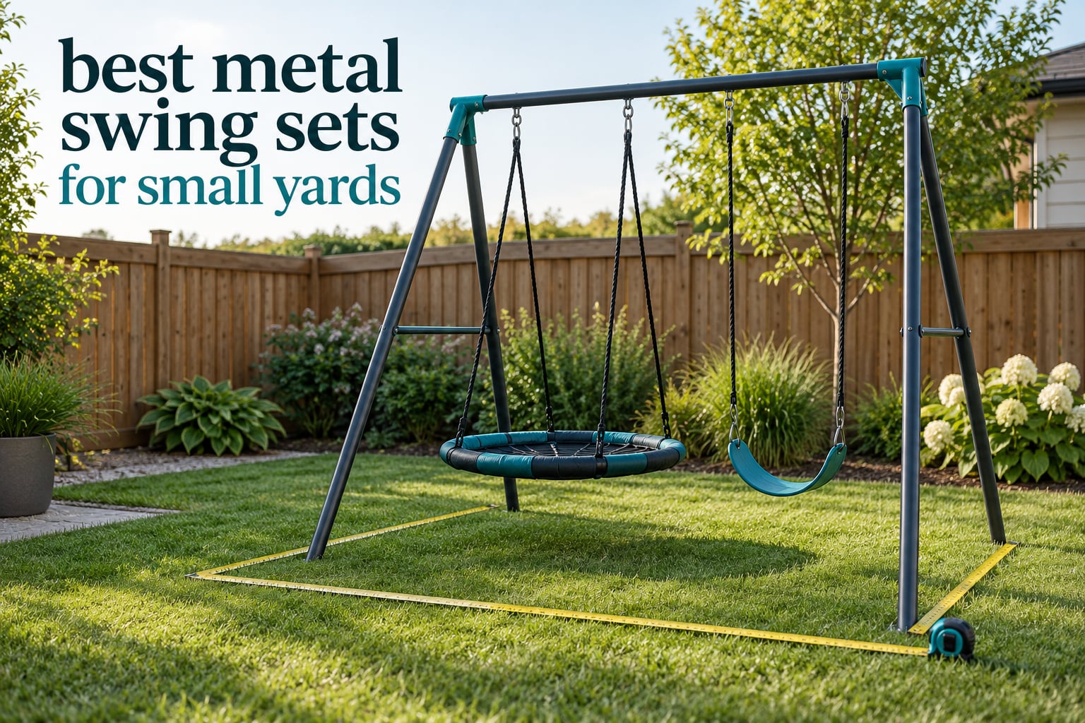 best metal swing sets for small yards