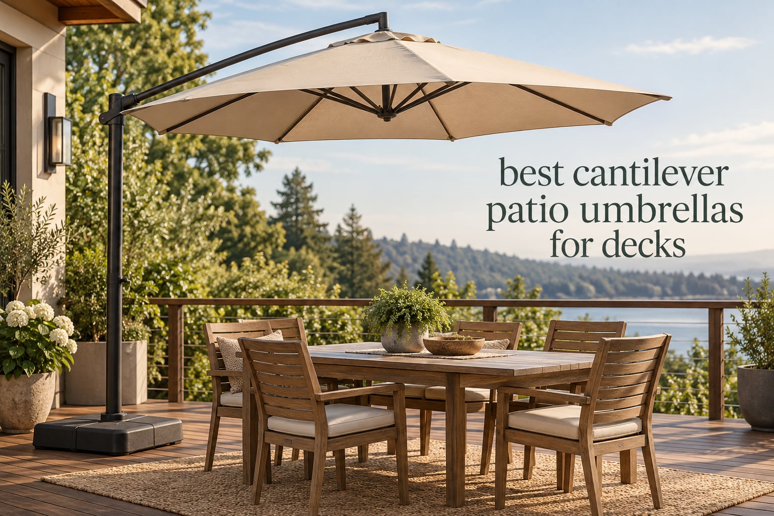 best cantilever patio umbrellas for decks