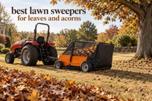 best lawn sweepers for leaves and acorns