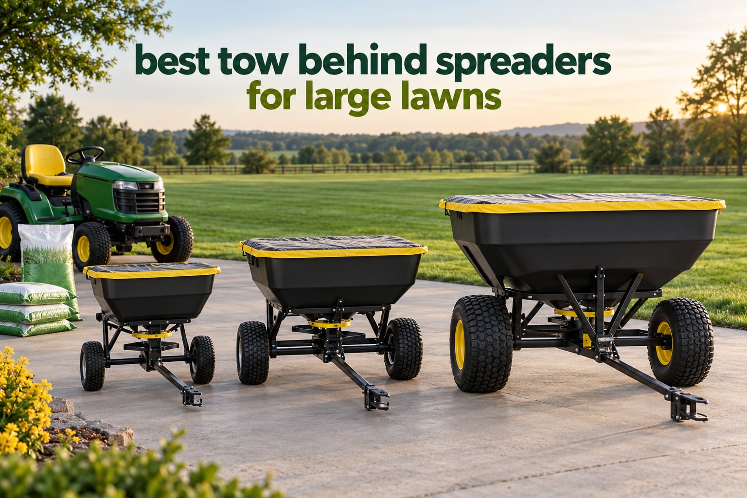 best tow behind spreaders for large lawns
