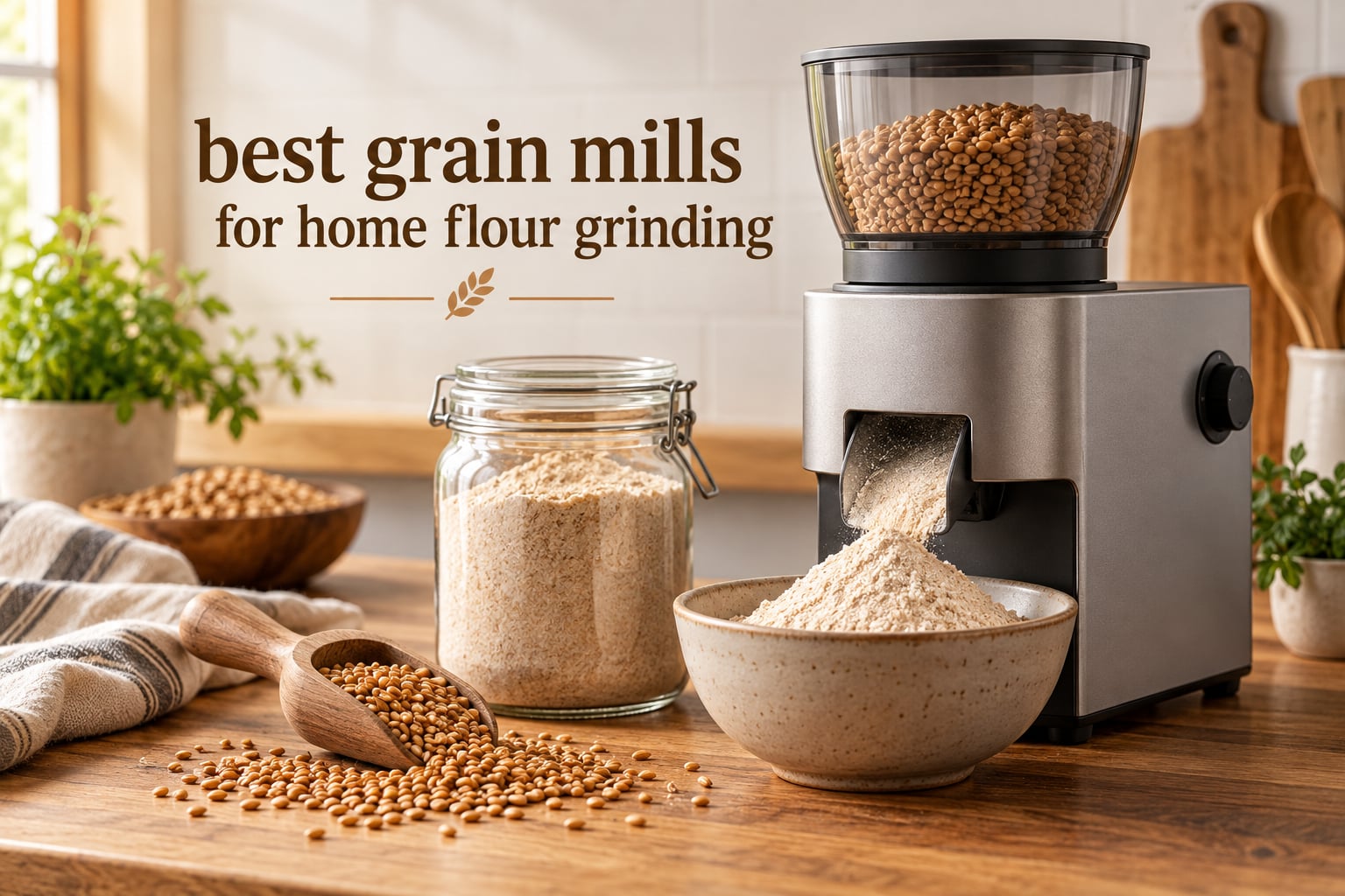 best grain mills for home flour grinding