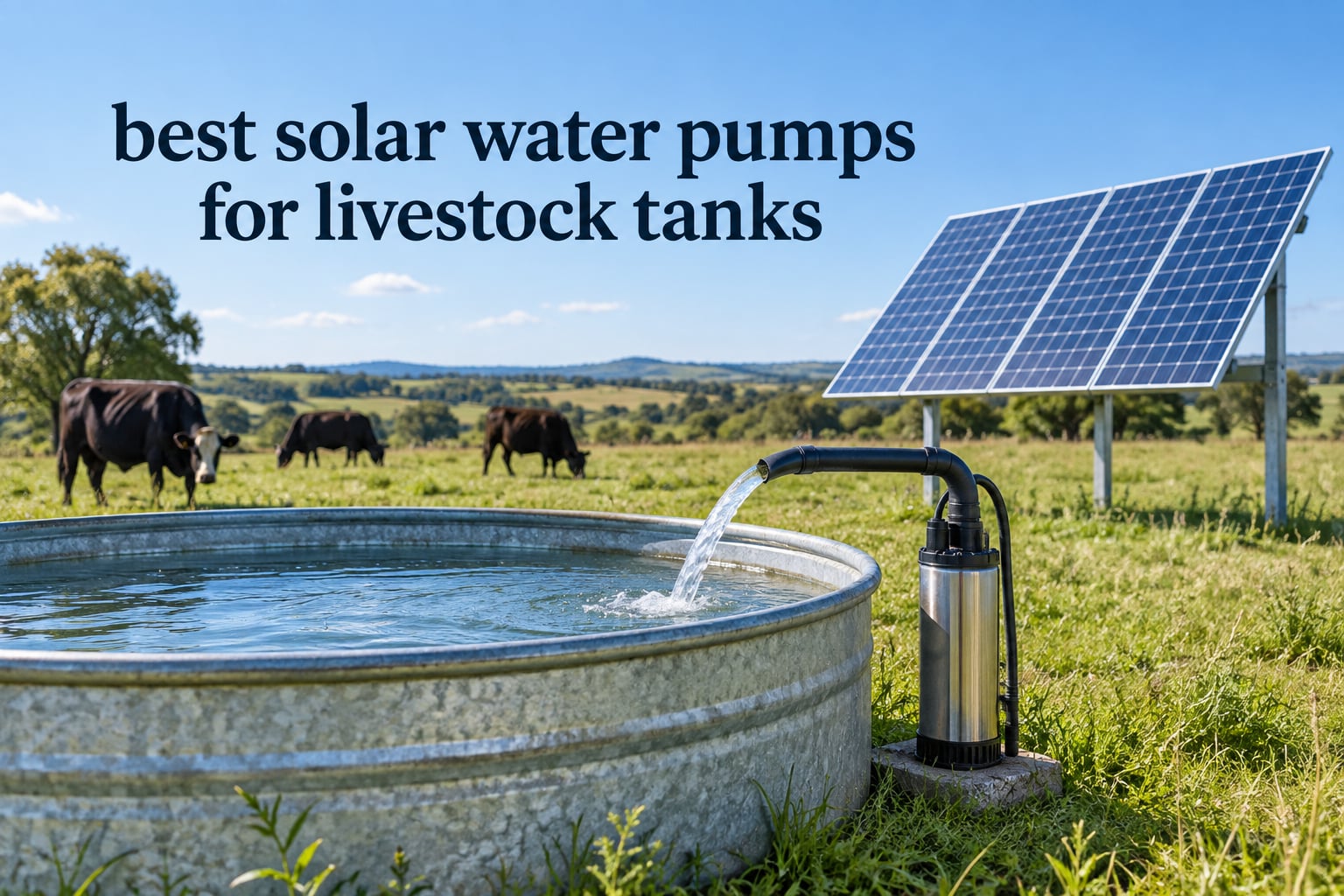 best solar water pumps for livestock tanks