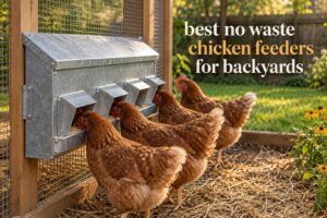 best no waste chicken feeders for backyards